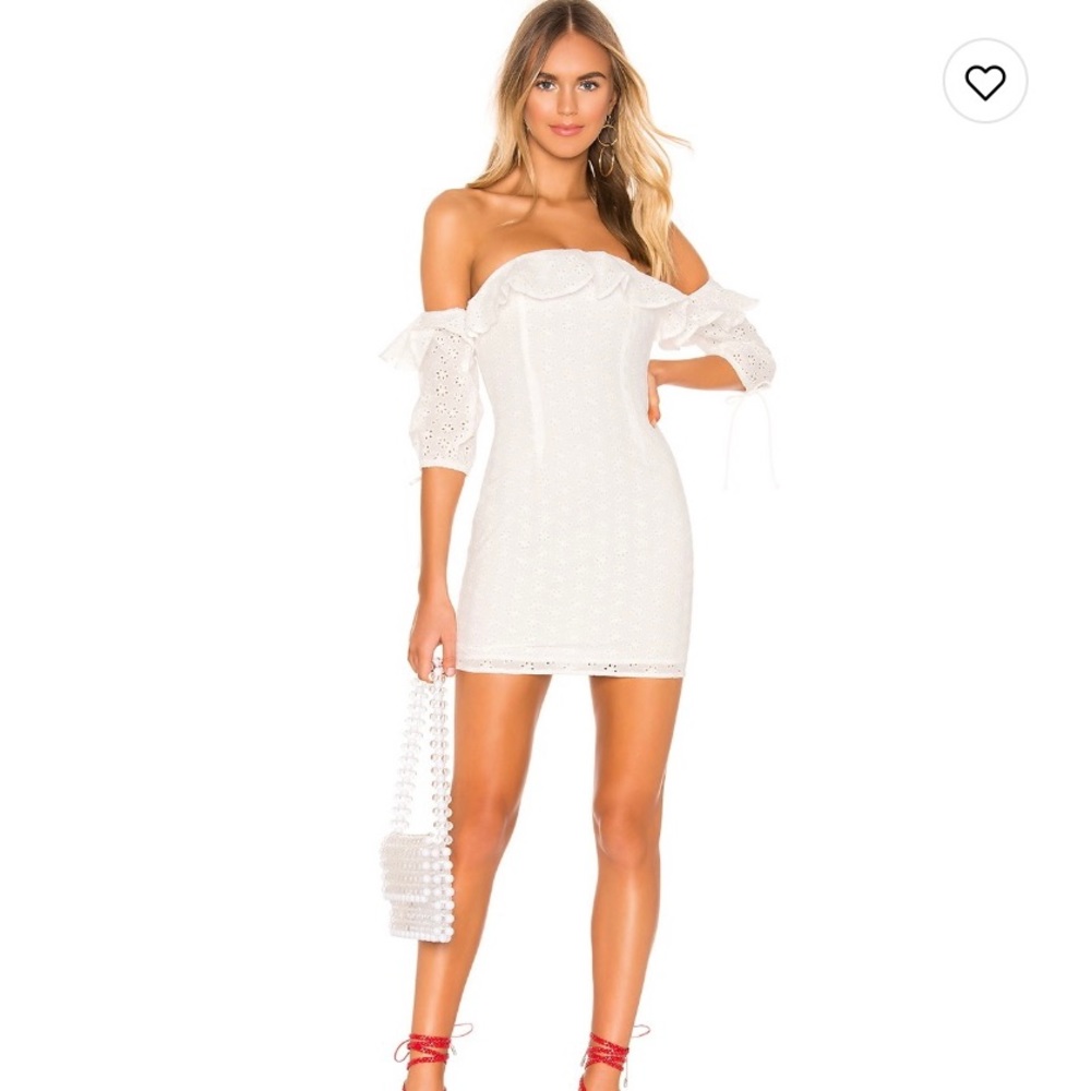 🤍New! Super Down White Ruffle Dress